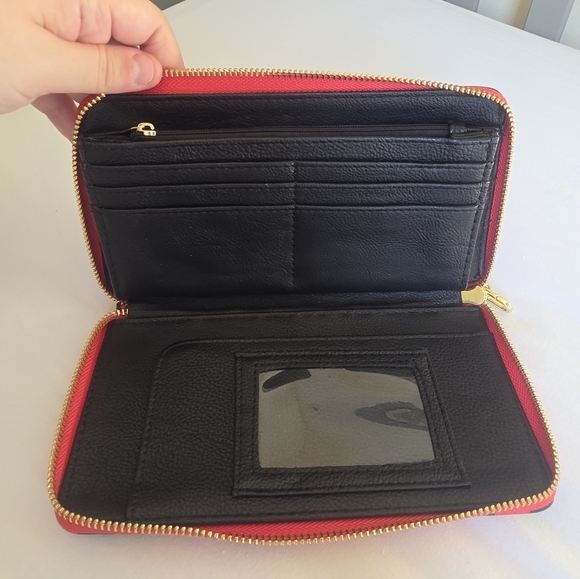 Betsey Johnson Pink and Black Floral Wallet - Picture 8 of 11